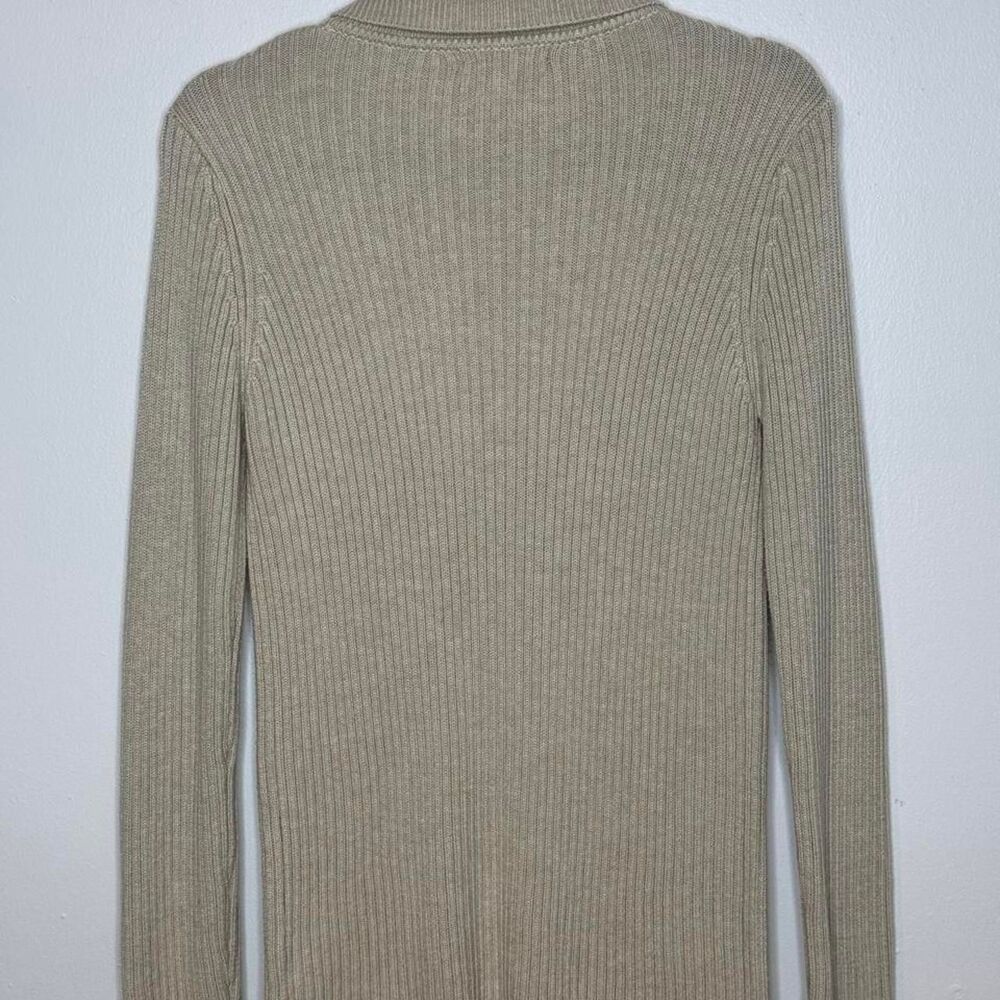 Et Clet Ribbed Knit Front Button Collared Cardigan Size M - Picture 2 of 6